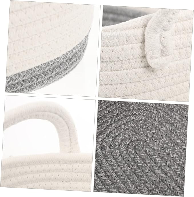 Generic Organizing Basket Dog Toy Bin Weave Rope Storage Cotton Storage Basket Portable for Pet Toy Organization