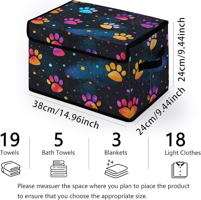 Stackable Clothes Storage Bins with Lids 3 Pack | Closet Organizers Fabric Box for Home and Office,Blanket Clothes Organizers,Under Bed Storage Containers