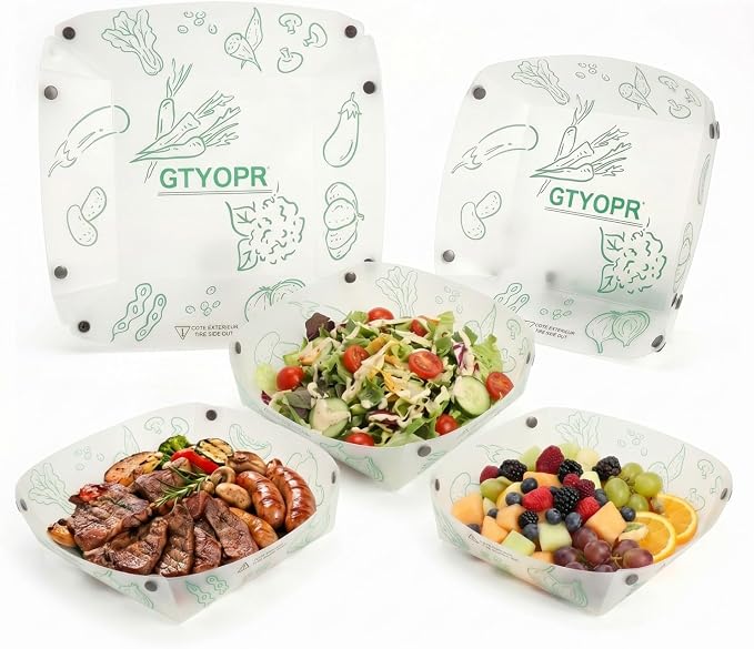 GTYOPR® Collapsible Camping Bowls 3-Pack - Foldable, Leakproof, Lightweight | BPA-Free Food-Grade PP for Hiking, Backpacking, Car Trips (Large)