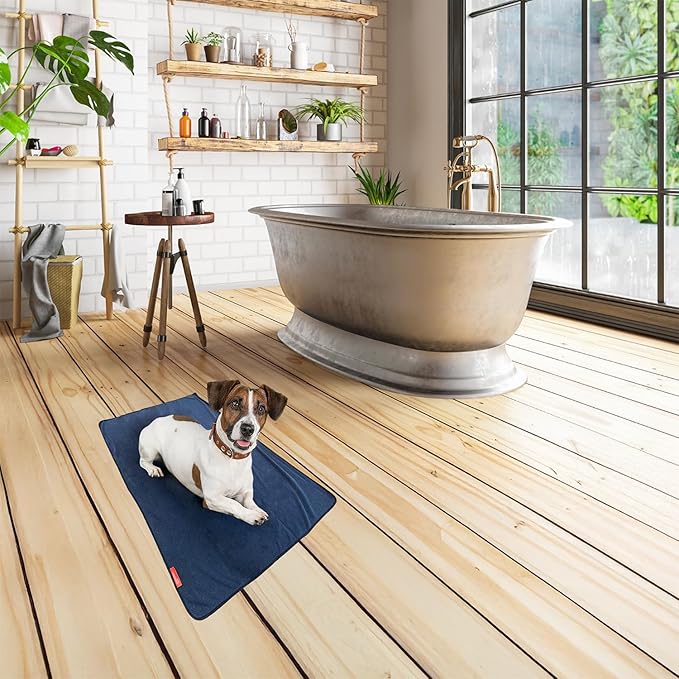 Bath Towel for Small & Medium Dogs – Ultra-Absorbent Microfiber Dog Drying Towel | Quick Dry After Baths, Swims & Rainy Walks | 32 x 21.6 in