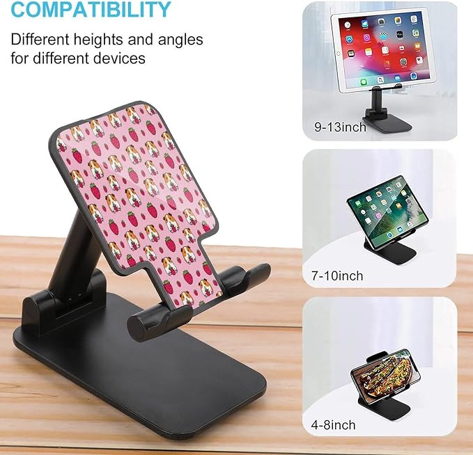 Travel Lightweight Pink Guinea Pig And Strawberry Cell Phone Holder