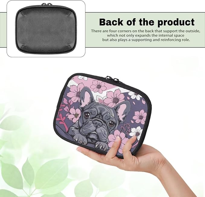Cherry Blossoms Puppy Print First Aid Kit,Pet First Aid Kit Emergency Survival Kit Bag for Dog,Empty First Aid Bag Small First Aid Pouch Multifunction Emergency Medicine Storage Bag