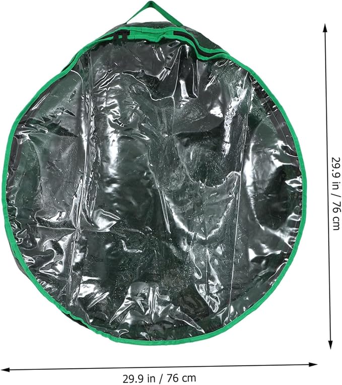 1pc Christmas Wreath Storage Bag Window Holiday Container for Seasonal Garland Organization for Christmas Decorations and Festive Storage Needs