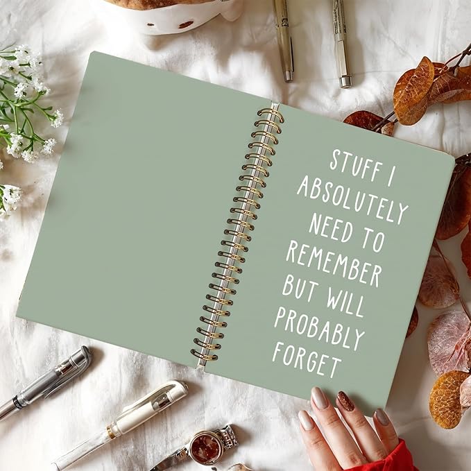 Funny Notebooks Journal, Sarcastic Notebooks for Work | Funny Office Gifts for Coworkers, Funny Notebooks for Work, Office Humor Gifts, Spiral Notebook 5.5x8.3 Inch(green)