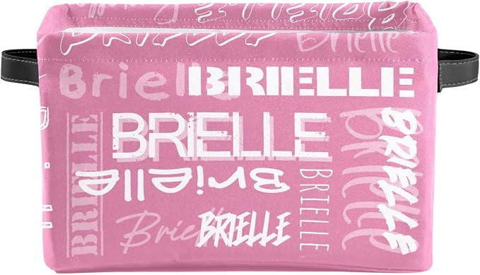 Personalized Storage Bins with Name Custom Kids Storage Basket Cubes Organizer with Handles for Organizing Boys and Girls Toys Shelf Closet Nursery Baskets Boxes, 1 Pack