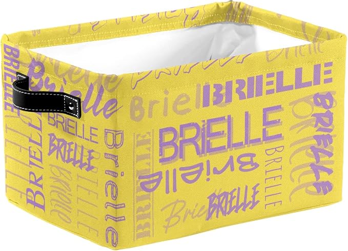 Personalized Storage Bins with Name Custom Kids Storage Basket Cubes Organizer with Handles for Organizing Boys and Girls Toys Shelf Closet Nursery Baskets Boxes, 1 Pack