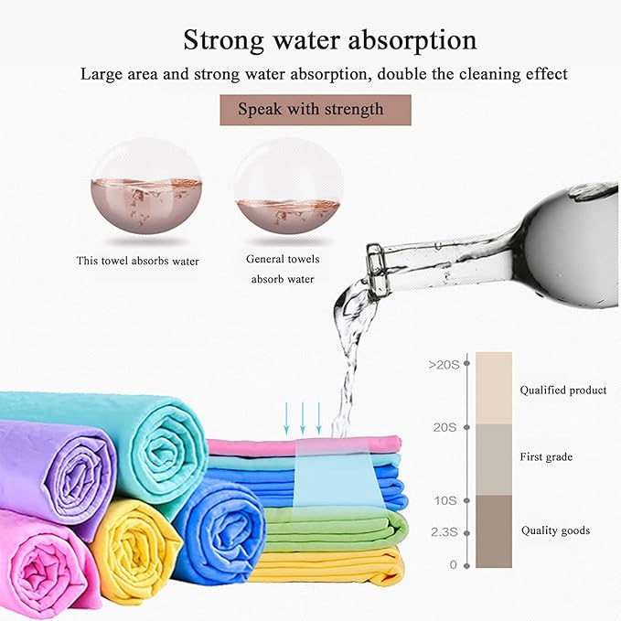 GabeFish 3 PCS Shammy Dog Towel, Quick Dry, Super Absorbent Towel for Cats, Pet Bath Towel for Drying Dogs Large 3PCS