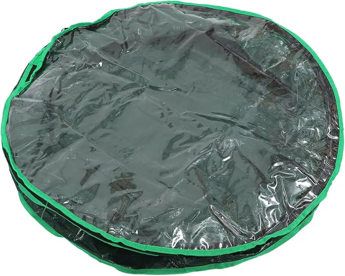 1pc Christmas Wreath Storage Bag Window Holiday Container for Seasonal Garland Organization for Christmas Decorations and Festive Storage Needs