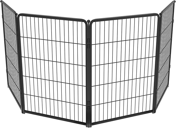 FXW Homeplus Indoor Dog Playpen, 40" H, 4 Panels, for Medium & Large Dogs | Stress-free play, Heavy-duty, Semi-open design, Easy setup, Threshold-free gate, Expandable, Patented