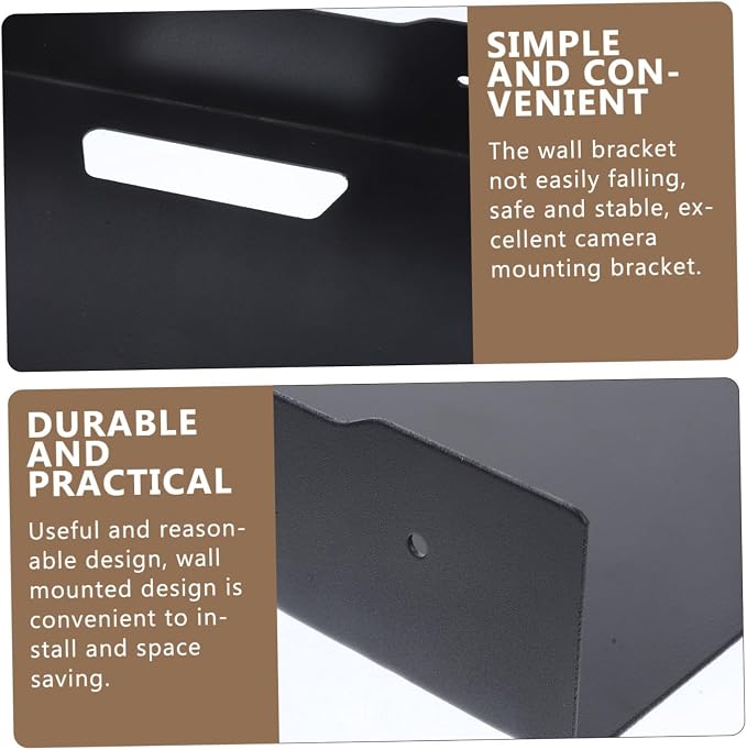 DOITOOL Wall Mounted Metal Bracket for Cameras Heavy Duty Design for Home Use Camera Mounting Space-Saving Wall Shelf for Projectors and Routers