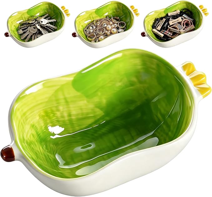 Ceramic Jewelry Trinket Dish Decorative Ring Holder Key Bowl for Women Gift