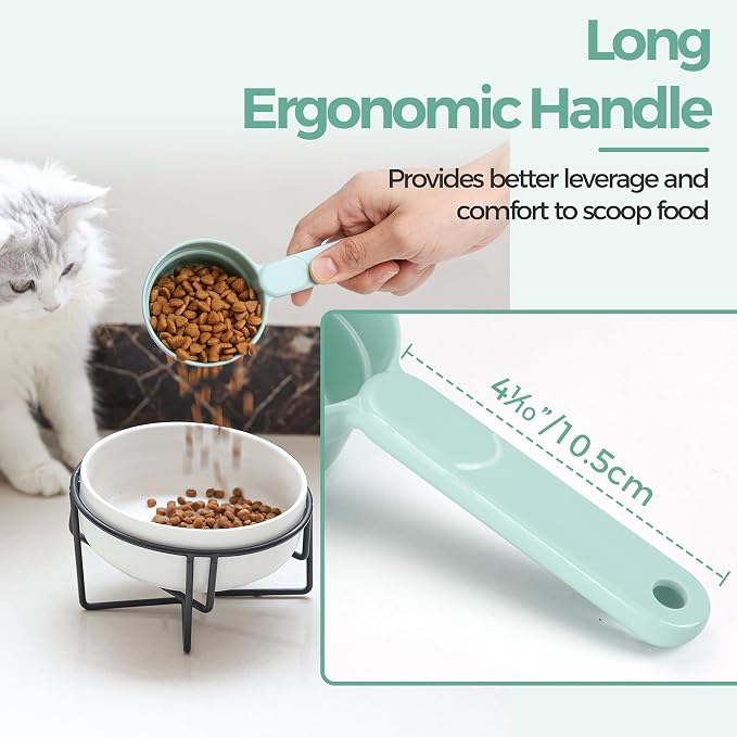 ComSaf Dog Food Scoop 1/2 Cup, Pet Food Measuring Cup for Dogs and Cats | Pet Food Scooper, Half-Cup Portion Measure, Long Handle, Dry Kibble, Multi-Pet Feed Portions, Dishwasher Safe