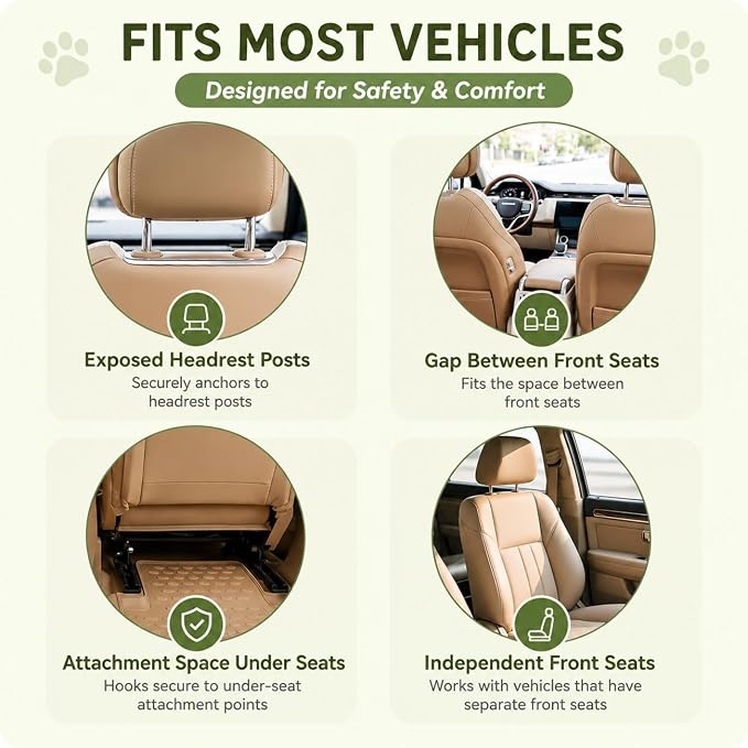 Dog Car Barrier for VW Caddy 2003-2020, Dog Barrier Adjustable Mesh Divider with Zipper Backseat Pet Net Breathable Safety Partition for Travel