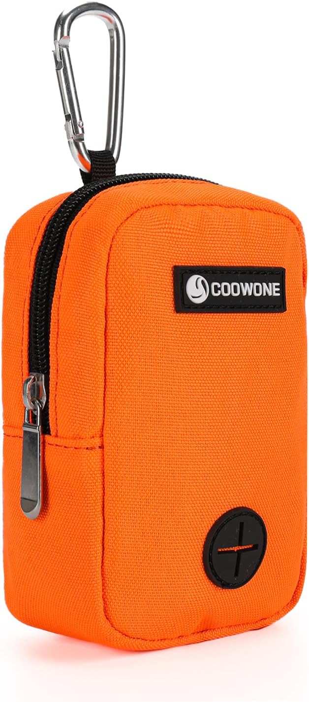 Small Dog Treat Bag, Portable Dog Treat Bag for Leash with Clip, Puppy Training Bags Built in Poop Bag Dispenser, Pocket Sized Dog Treats Pouch, Doggie Snack Rewards Bag, Dog Treat Carrier