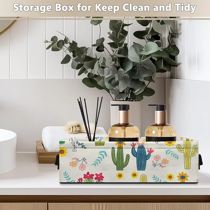 Heart Rose Toilet Paper Organizer Toilet Roll Storage for Back of Toilet with Handle,Decorative Shelf Bins Bathroom Basket for Toilet Roll Paper, Vanities Cabinets, Towels