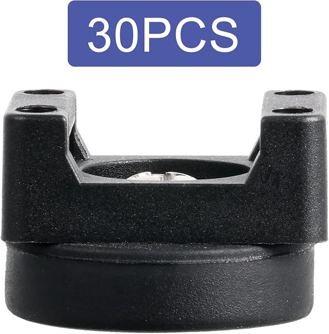 Yookeer 30 Pcs Magnetic Zip Tie Mount Cable Clips Black,22 Mm | Multipurpose Cable Clips Wire holder for Electrical Wiring, Magnet Base for Metal Surfaces, Without Drilling, Reusable
