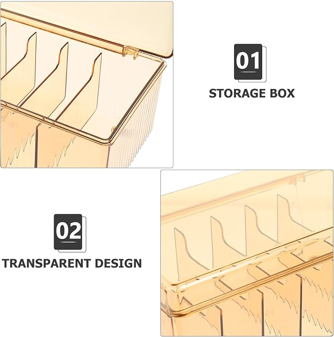 Healeved Cable Organizer Box for Data Cable and Phone Charger Management Pet Material Cord Storage with Multiple Slots for Home and Charger Organization