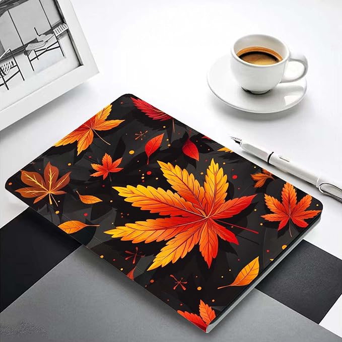 for Samsung Galaxy Tab S9 11" 2023(SM-X710/X716B/X718U) Tablet Case,Premium Leather Folio Stand Auto Wake/Sleep,Multiple Viewing Stand,Maple Leaves