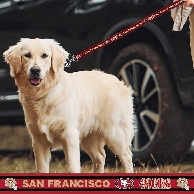 NFL PET Leash San Francisco 49ers Dog Leash, Medium Football Team Leash for Dogs & Cats. A Shiny & Colorful Cat Leash & Dog Leash Licensed by The NFL