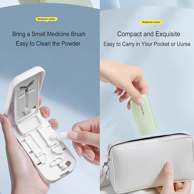 Pill Cutter, Pill Splitter for Small Pills, Cuts 1/2, 1/3, 1/4 Pills