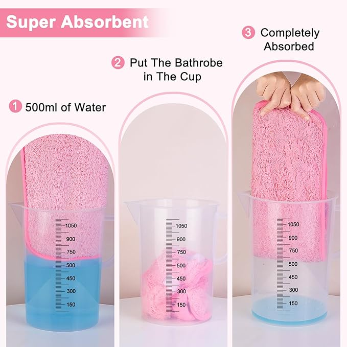 Dog Bathrobe Super Absorbent Dog Towels Large Quick Drying Robes for After Bath Soft Adjustable Warm Keeping Dogs Towel(S-XXL)