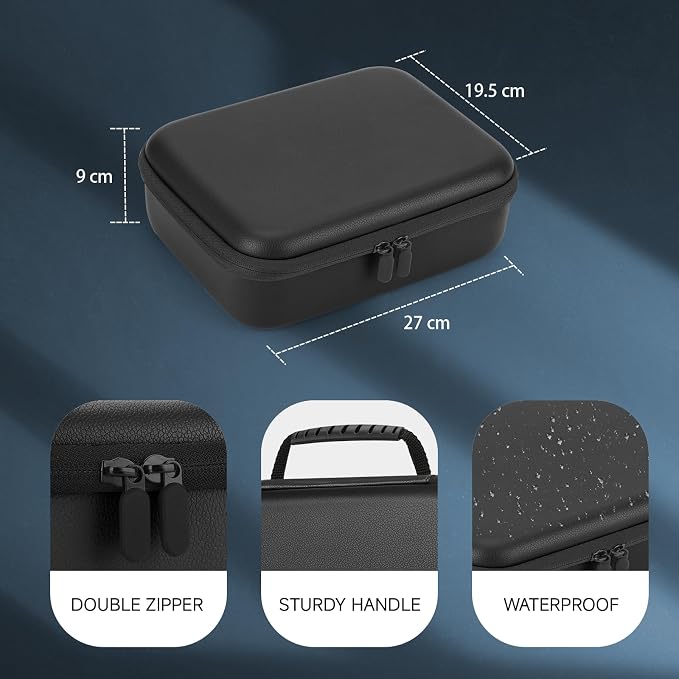 Hard Barber Accessories Case for Hair Clippers Mens Hair Cutting Barber | Barber Supplies Holder, Trimmer Organizer Storage Bag for Hair Cutting, Guard Grooming Kit (PU Black)
