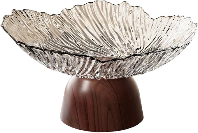 Pedestal Fruit Bowl: Elegant Fruit Bowl with Stand, Decorative Serving Tray And PET Organizer for Dining And Home Parties, white