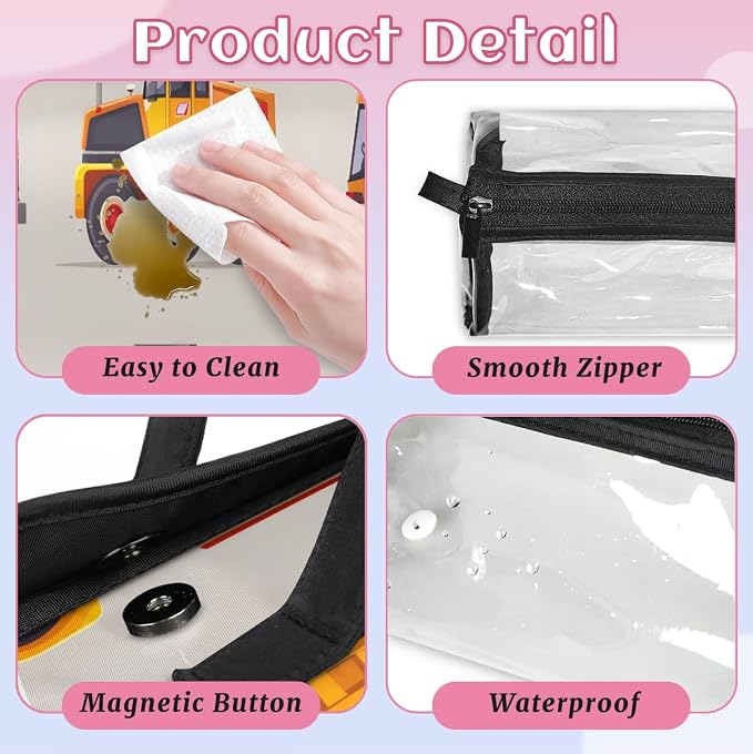 Car Makeup Bag for Women Hanging Roll-Up Travel Organizer Toiletry Kit with 4 Removable Compartments, Truck