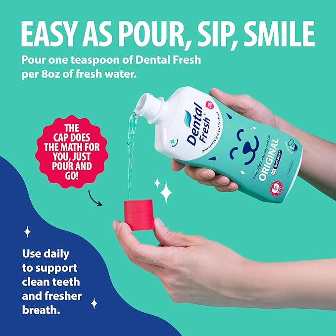 Dental Fresh Original Water Additive for Dogs & Cats, 17 Fl Oz, Daily Teeth & Breath Care to Help Freshen Breath