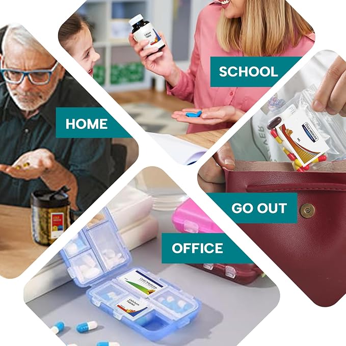 Medicine Labels Stickers for Pill Organizers - 240 Pcs, Quickly Identify Drugs, Home and Travel Essentials, Suitable for Pocket Pharmacy,Pill Box, Pill Bottle, Pill Pouch Bags (240