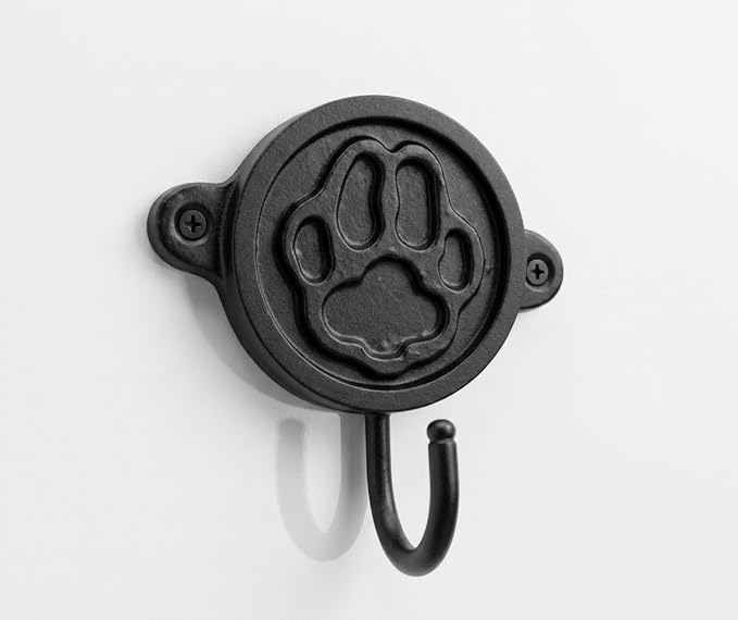 Aluminium Dog Paw Wall Hook for Wall Decor – Rustic Pet-Themed Coat Hook for Keys, Leashes, Towels, Hats & Bags – Decorative Heavy Duty Wall Mounted Hook for Entryway, Bathroom & Bedroom