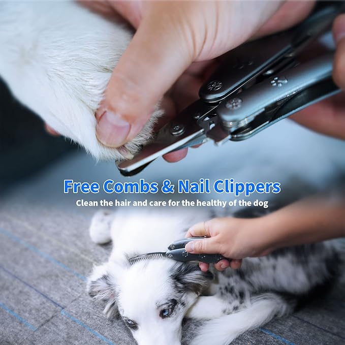 Heavy Duty Dog Nail Clipper for Large Dog Thick Nail, 3in1 Professional Dog Nail Trimmer Sharp Blade