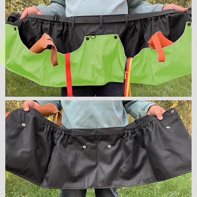 Dog Trainer Apron with Multi Pockets and Waist Strap Adjustable Dog Training Pant Waterproof Dog Training Shorts Dog Handler Clothing for Outdoor Training Activities Black L