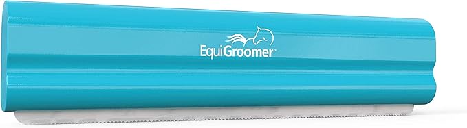 EquiGroomer Deshedding Brush, 8-Inch for Horses and Large Pets, Turquoise, Removes Loose Dirt, Hair, and Fur, Professional Undercoat Grooming Tool