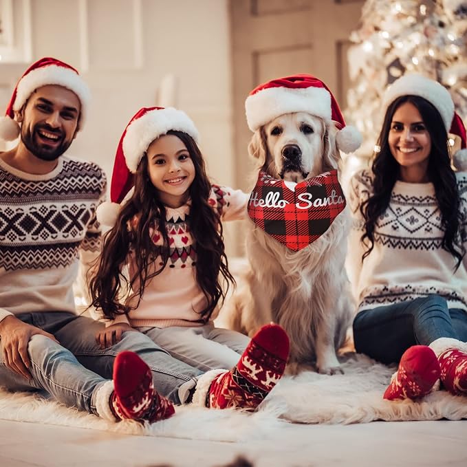 Sanwuta 180 Pcs Christmas Dog Bandanas Bulk Xmas Pet Scarf, Santa | Holiday Bibs for Small Medium Dogs Cats, Bulk Kerchief Set Grooming Shops, Xmas Costume Outfit Party Supplies Accessories