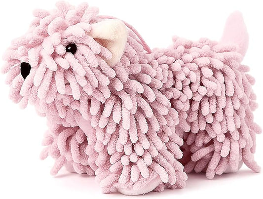 Tegeme 1 Pcs Chenille Dog Hand Towel Fuzzy Dog Towel Absorbent Microfiber Soft for Bathroom Kitchen Washstand (Pink)