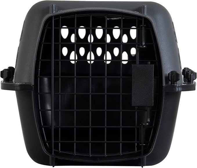 Petmate Pet Porter Dog Kennel 19in, Dark Gray and Black, up to 10lbs | Made in USA