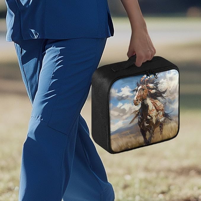 Rnyleeg Horse First Aid Travel Kit Empty First Responder Bag with Handle Reusable Medical Supply Organizer for Home Outdoor Hiking Camping
