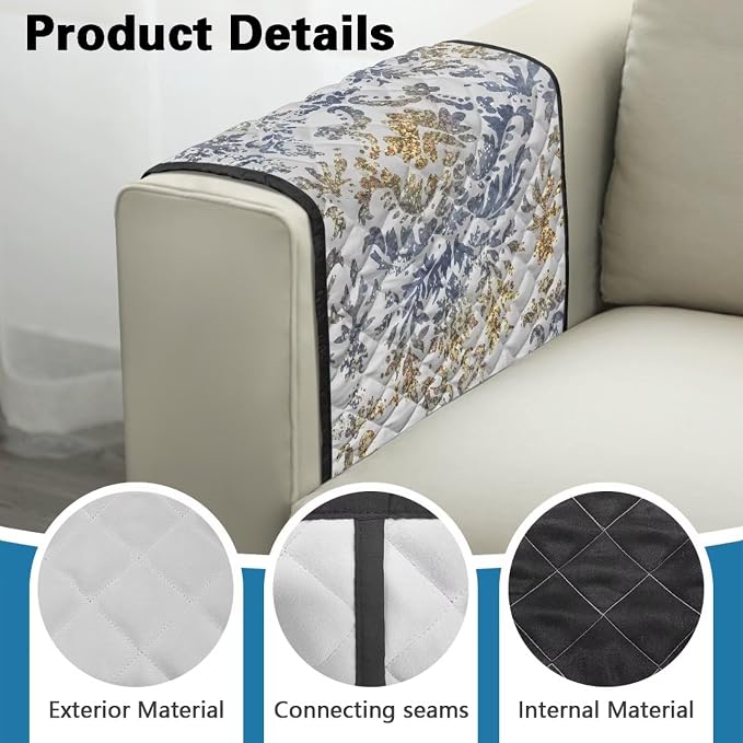 Sofa Arm Rest Cover Armrest Covers for Living Room Loveseat Couch Recliner Armchair Slipcover Sofa Arm Protector for Pets with Organizer Pockets Tie-Dye