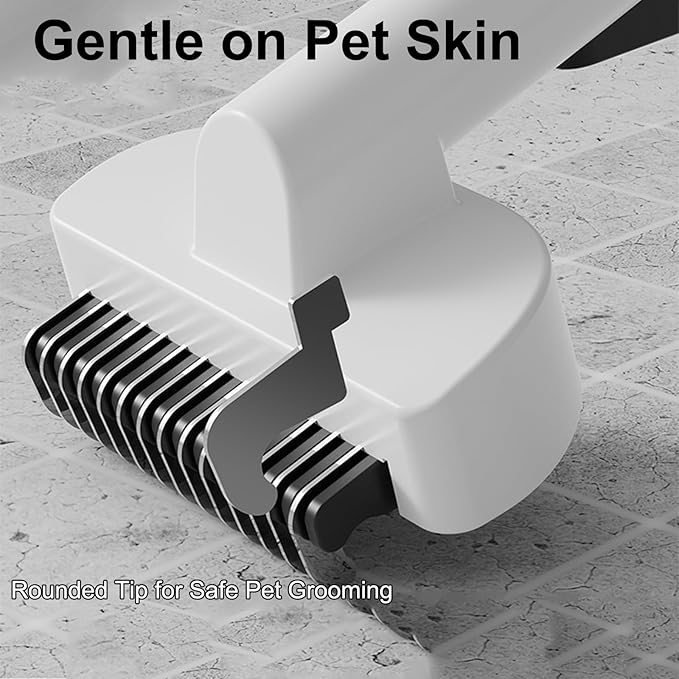 Self Cleaning Dog Undercoat Rake, Deshedding Rake Brush for Dogs, Grooming Rake for Effective Fur Removal, Ergonomic Handle Design - Ideal for Shedding Control