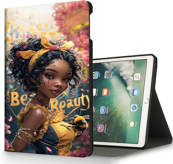 for Microsoft Surface Pro 11/10/9-13" 2024/2022 Tablet Case,Auto Wake/Sleep,Adjustable Stand Protective Cover - Girl Bee
