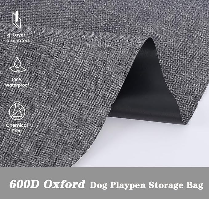 32" Dog Fence Storage Bag for Camping & RV Trips Comfortable Carry | Suitable for Foldable Exercise pens, Dog Fence Travel Bag With Handles, 600D Oxford Fabric,Neat Storage, Wear-Resistant