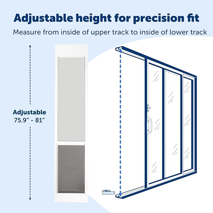 PetSafe Sliding Glass Pet Door, 1 Piece, Medium Dogs to 40 lbs, White