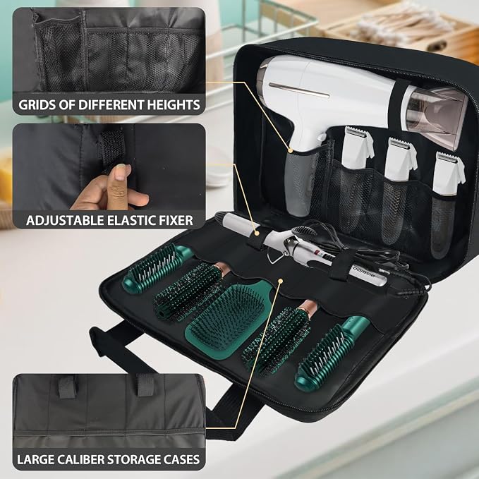 Barber Tool Bag , Barber Carrying Case 13.9 x 3.9 x 11.02 in, Only Bag | Portable Storage for Clippers Trimmers, Hairstylist Travel Bag for Combs Razors & Barber Supplies