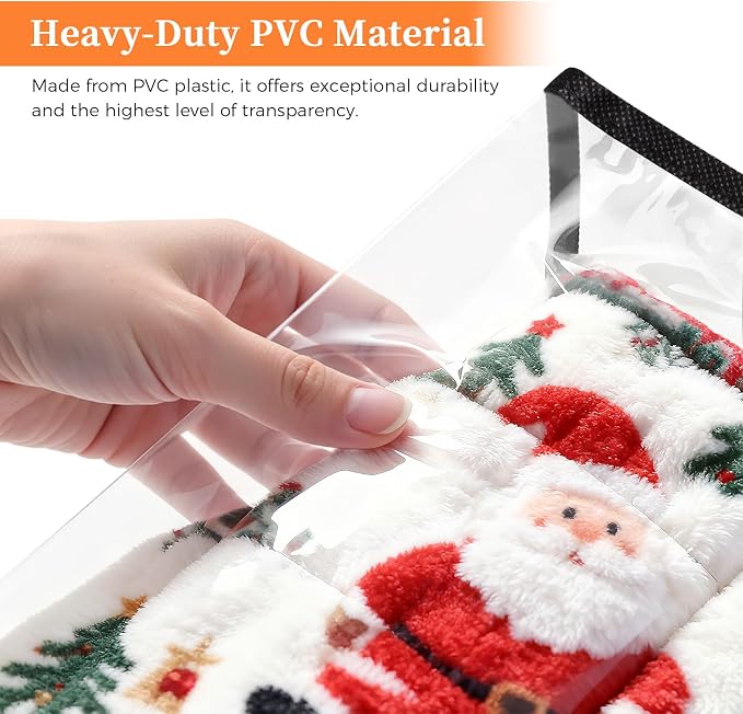 SpaceTrove Clear Storage Bags, 4-Pack Under Bed and Closet Organizers 90L | Clear PVC bags with zippers and handles, foldable waterproof moving bags store comforters, blankets, bedding, clothes and toy