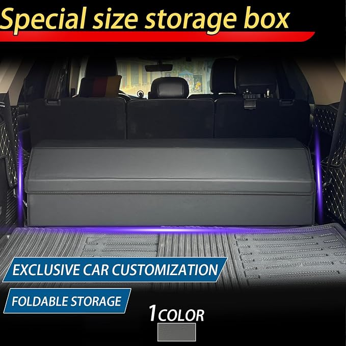 Car Trunk Organizer for For NX 450h+ - Custom Fit,Easy Installation，Large Space Outdoor Trunk Organizer with Leather,Hook and Loop Fastener,4-Layer Cover,For NX 450h+ 2022-2025