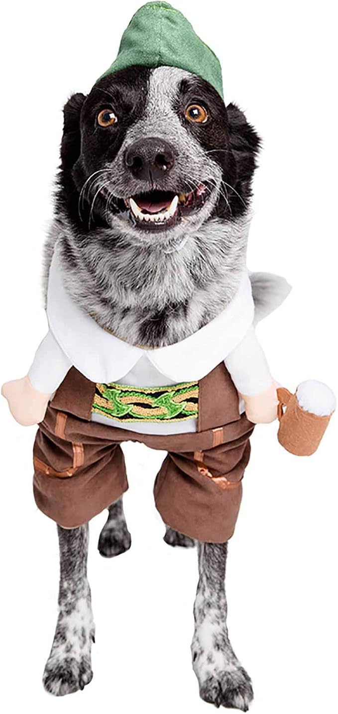 Pet Krewe German Oktoberfest Dog Costume & Cat Costume Medium - Barktoberfest Halloween Dog Costume - Perfect for Halloween, Christmas Holiday, Parties, Photoshoots, Gifts for Dog & Cat Lovers