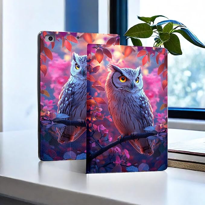 for Microsoft Surface Pro 8-13" 2021 Tablet Case,Auto Wake/Sleep,Adjustable Stand Protective Cover - Owl