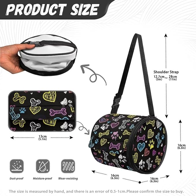 Graffiti Paws Paper Towel Holder Water Resistant Tissue Dispenser with Adjustable Strap, Collapsible Hanging Toilet Paper Roll Holder for Kitchen,Bathroom,Car Seat,Camping