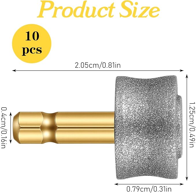 10 Pack Dog Nail Grinder Replacement Heads, Dog Nail Grinder Diamond Bit Compatible with Casfuy LOPSIC Most Brands Electric Pet Trimmer